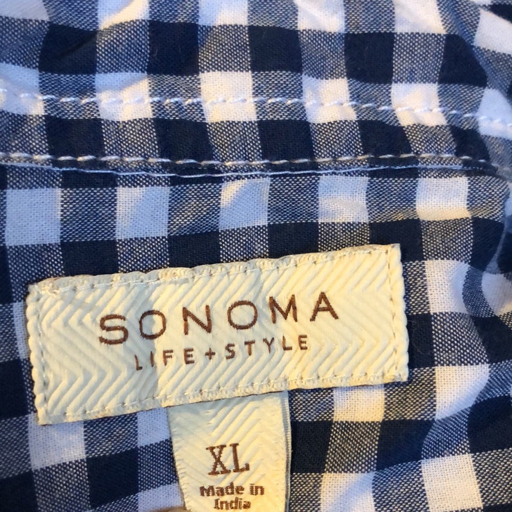 Men’s Sonoma blue and white shirt XL - Picture 3 of 6